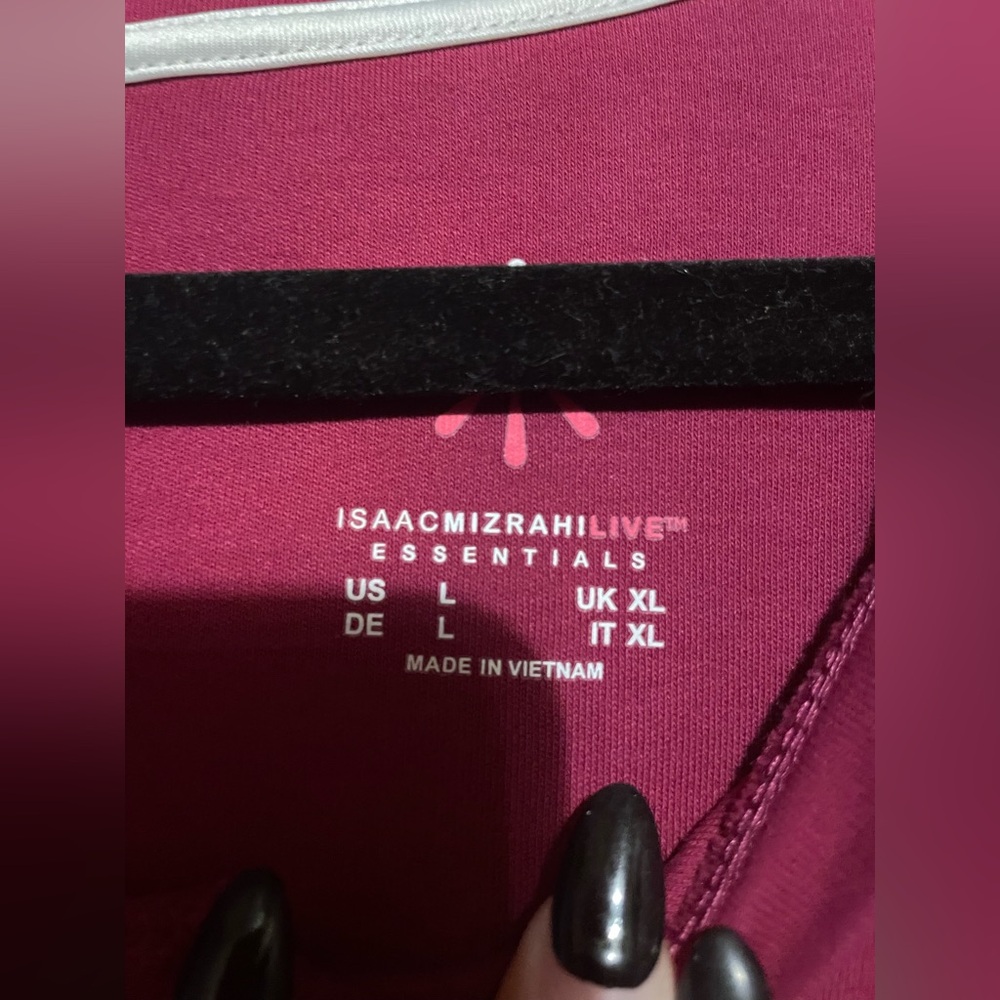 Isaac Mizrahi Women's Long Sleeve Top - Deep Pink - Picture 3 of 4